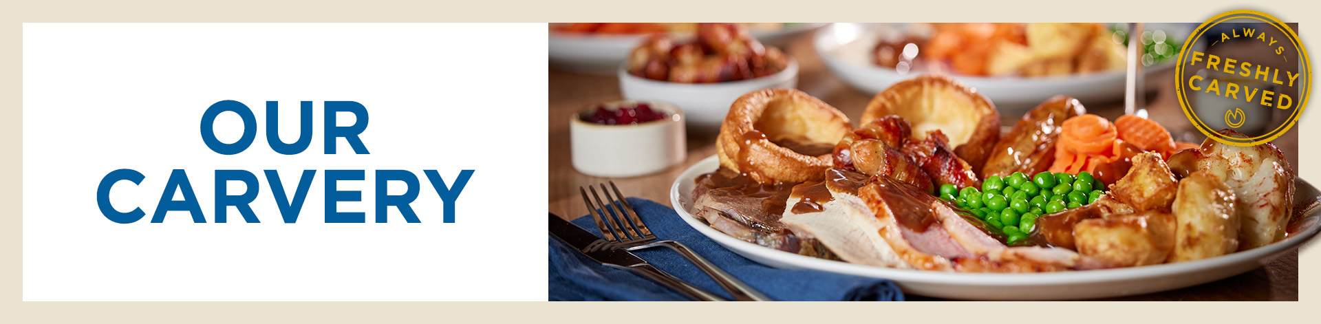 Carvery Menu at The Waters Edge